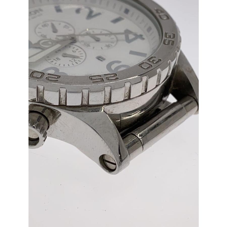 NIXON◇51-30 Chrono/クォーツ腕時計/アナログ/ステンレス/WHT/SLV/SS 