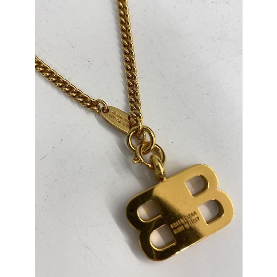 BALENCIAGA◇BBロゴ/チェーンネックレス/--/GLD/トップ有/メンズ 