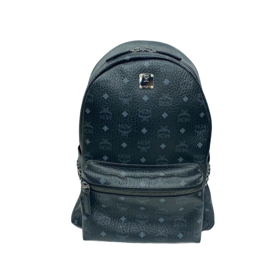 MCM◇リュック/レザー/BLK/総柄/MMK6SVE38BK001// : セカンド