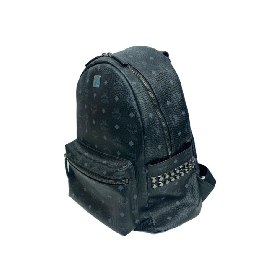 MCM◇リュック/レザー/BLK/総柄/MMK6SVE38BK001// : セカンド