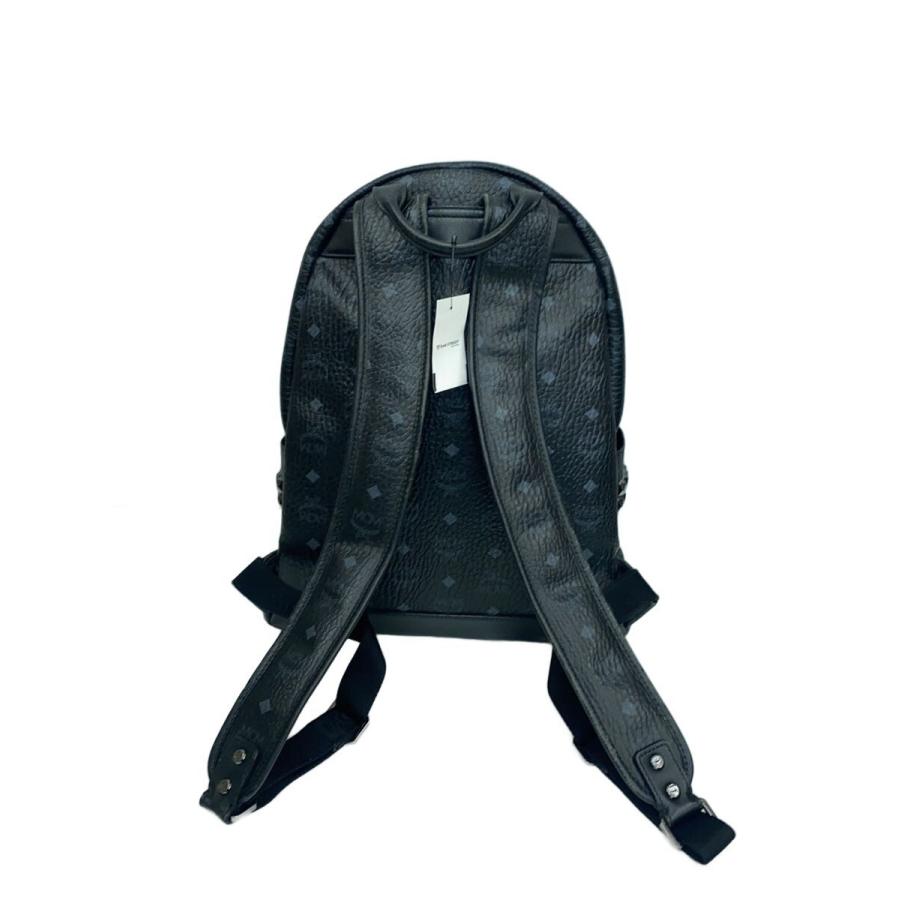 MCM◇リュック/レザー/BLK/総柄/MMK6SVE38BK001// : セカンド