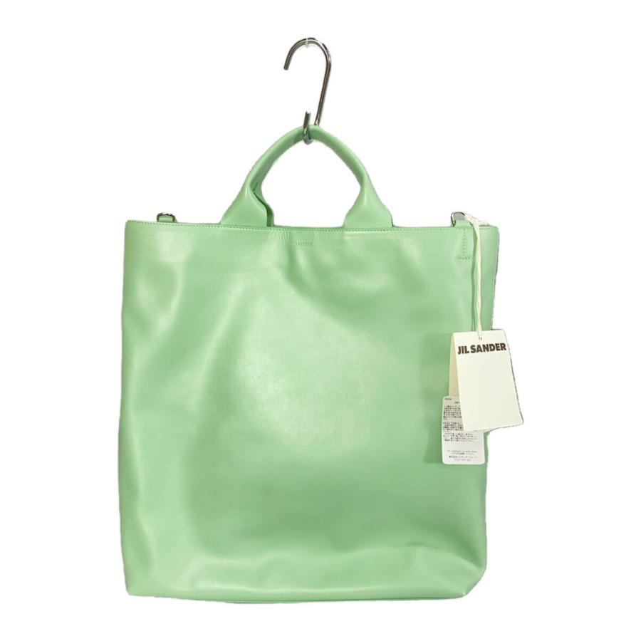 ジルサンダー　レザートートバッグ　ミントグリーン ジルサンダー レザートートバッグ ミントグリーン - バッグ安価