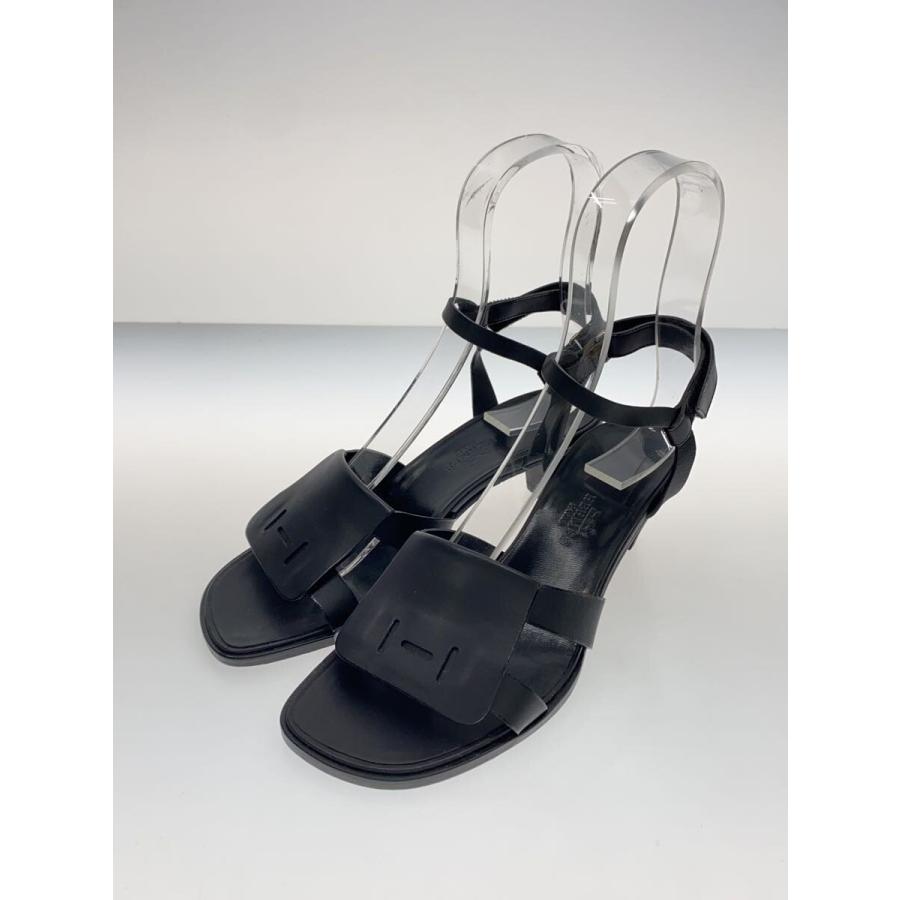 HERMES◇サンダル/35.5/BLK/レザー : セカンドストリートYahoo!店 