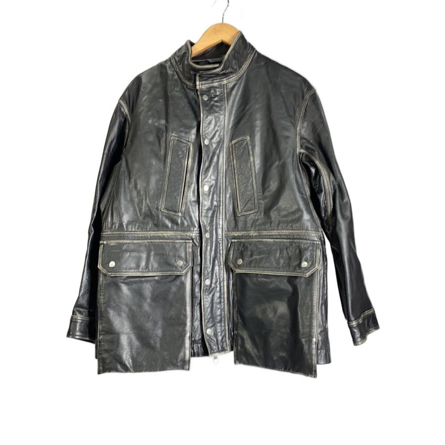 MAISON SPECIAL◇レザージャケット・ブルゾン/1/レザー/BLK