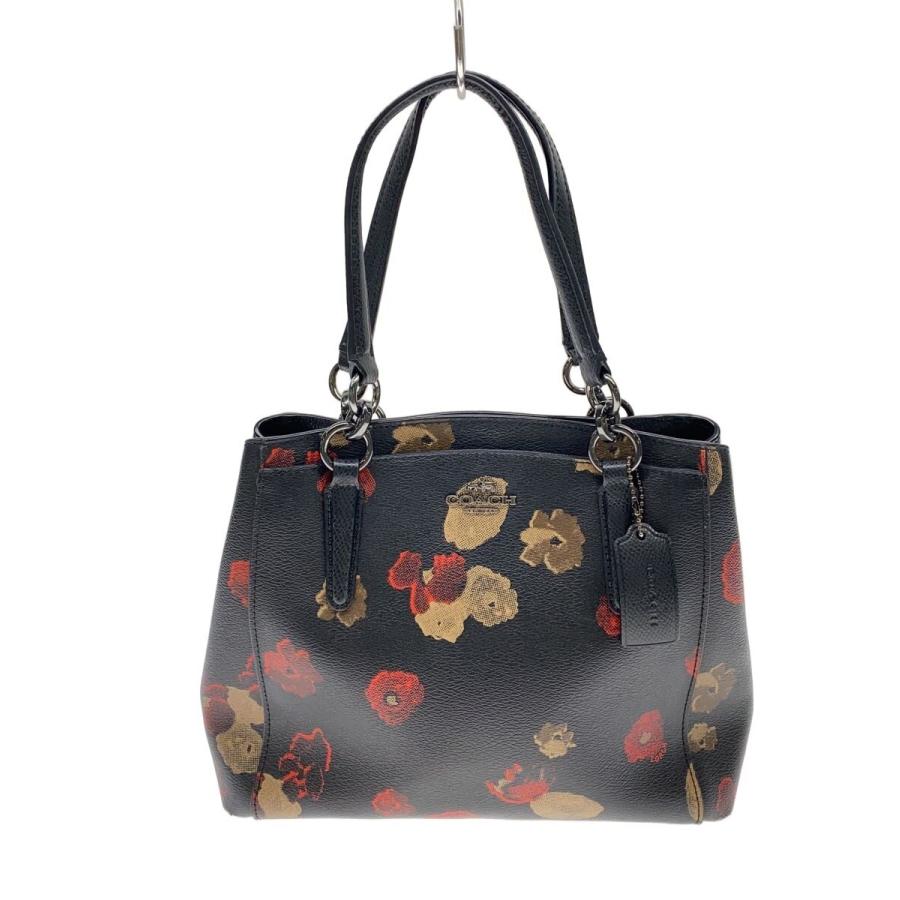 COACH◇ショルダーバッグ/レザー/BLK/花柄/F55539// : セカンド 