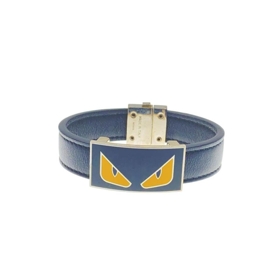 FENDI レザーブレスレット FENDI◇ブレスレット/--/BLK/メンズ : セカンドストリートYahoo!店
