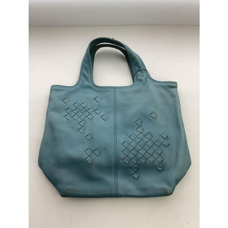 BOTTEGA VENETA◇イントレチャート/ハンドバッグ/レザー/BLU