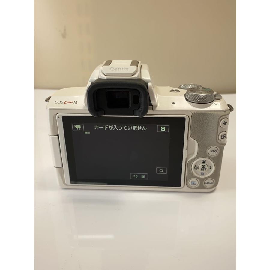 美品 完動品！Canon EOS Kiss M ホワイトEF-M 15-45mm CANON◇デジタル一眼カメラ EOS Kiss M EF-M15-45 IS STM レンズキット
