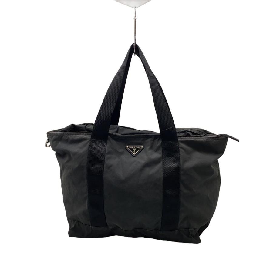 ❣️プラダ　PRADA ❣️ブラック ナイロン　ボストンバッグ PRADA◇ボストンバッグ/ナイロン/BLK : セカンドストリートYahoo!店