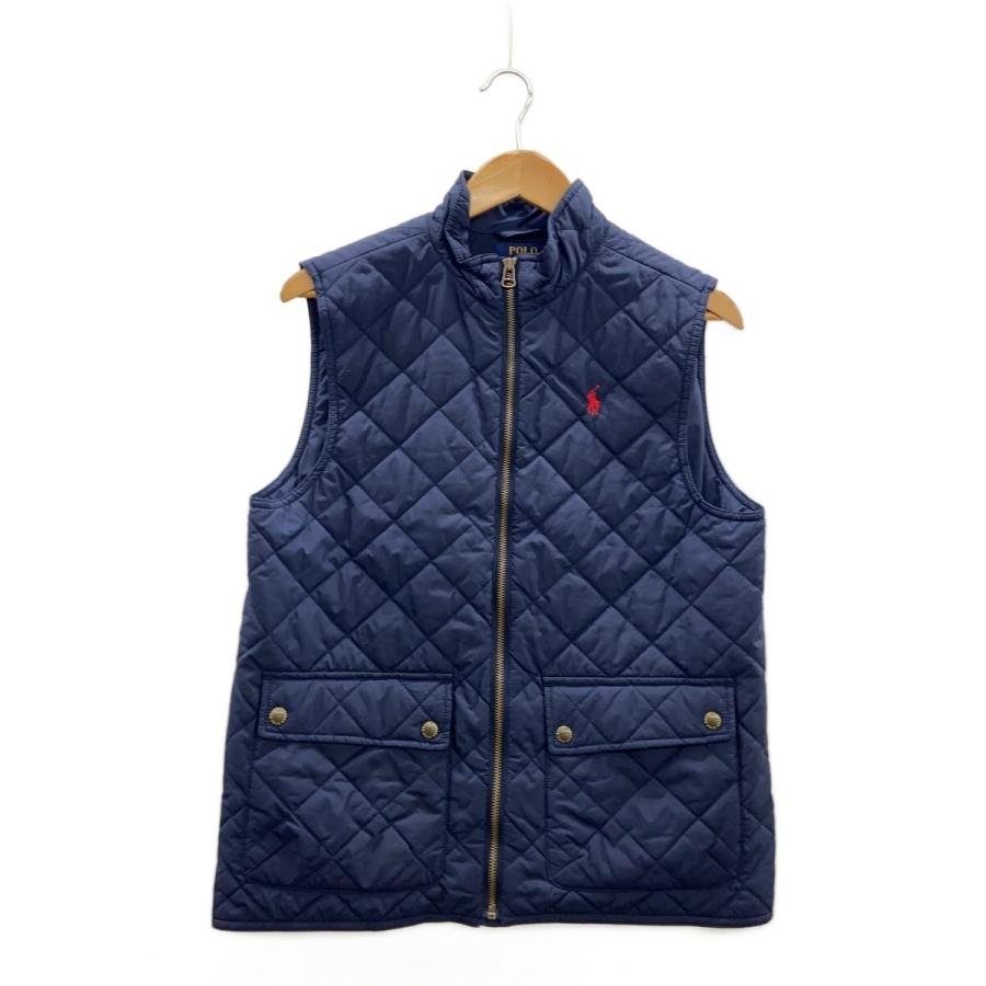 POLO RALPH LAUREN◇ダウンベスト/L/ポリエステル/NVY/無地