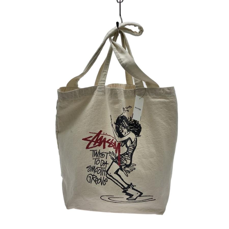 [新品] Stussy キャンパス２WAYバッグ STUSSY◇ツイストガール/キャンバスアート/2WAY/トートバッグ/コットン