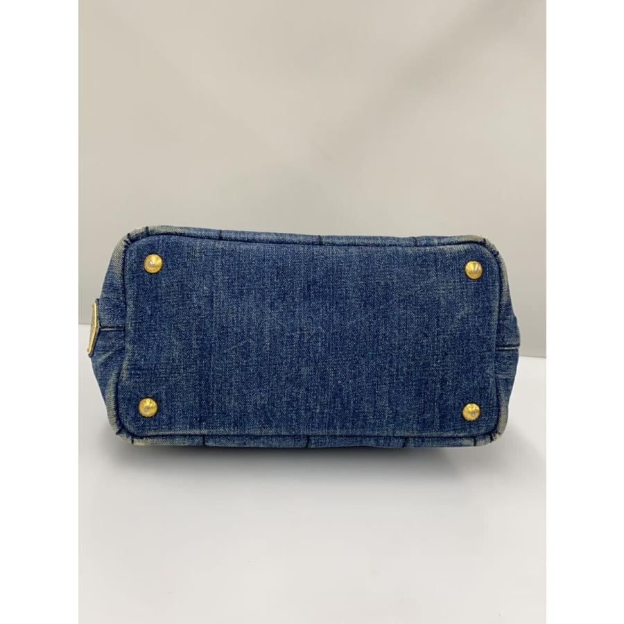 PRADA◇カナパデニムトートーバッグ/ショルダーバッグ/--/BLU/無地