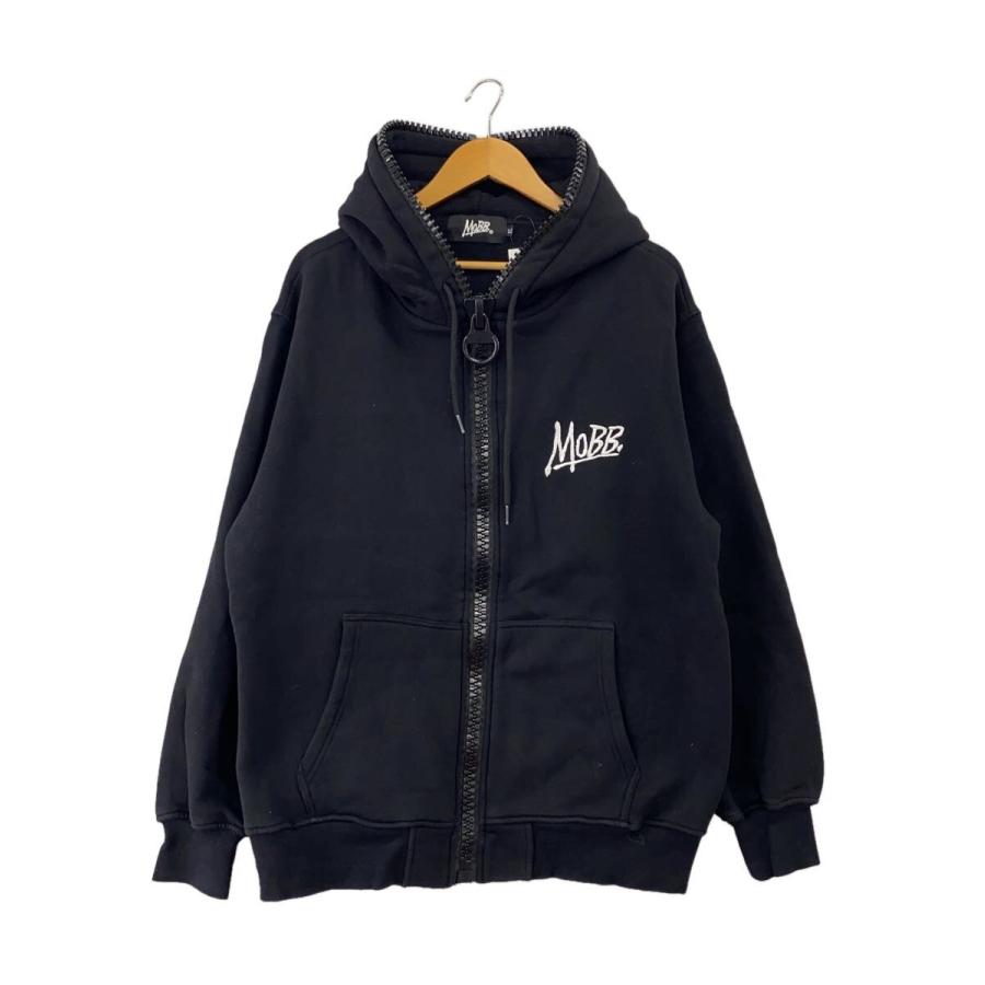 MOBB パーカー　M MOBB◇ジップパーカー/XL/コットン/BLK/無地// : セカンドストリート