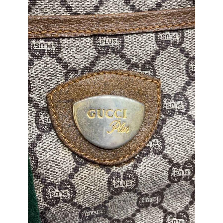 GUCCI PLUS◇シェリーライン/ボストンバッグ/PVC/GRY/角擦れ有