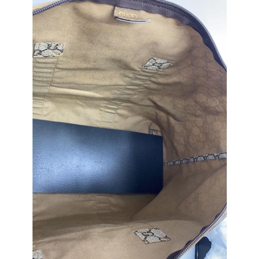 GUCCI PLUS◇シェリーライン/ボストンバッグ/PVC/GRY/角擦れ有
