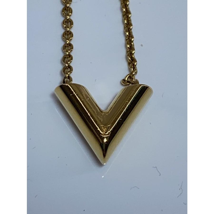 LOUIS VUITTON◇ネックレス・エセンシャルV/--/GLD/トップ有