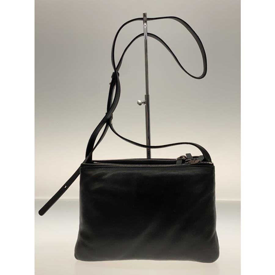 CELINE◇トリオ/ショルダーバッグ/レザー/BLK/黒/ロゴ : セカンド