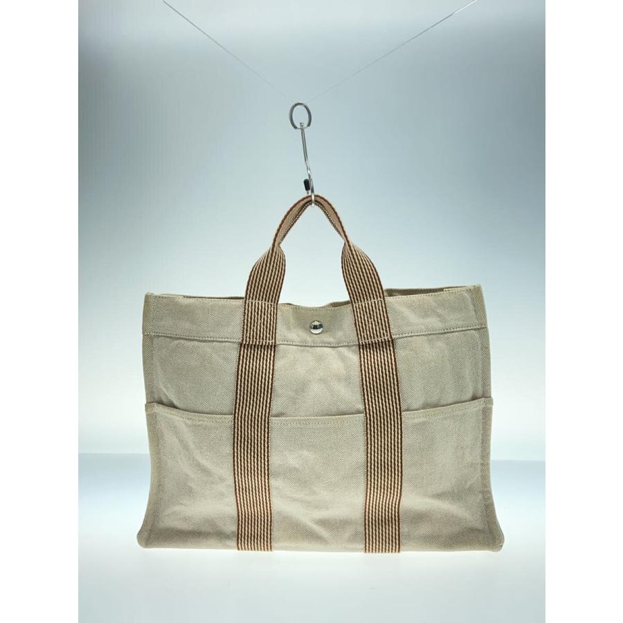 HERMES◇HERMES エルメス トートバッグ/キャンバス/BEG/ニュー HERMES◇HERMES エルメス トートバッグ/キャンバス/BEG/ニュー