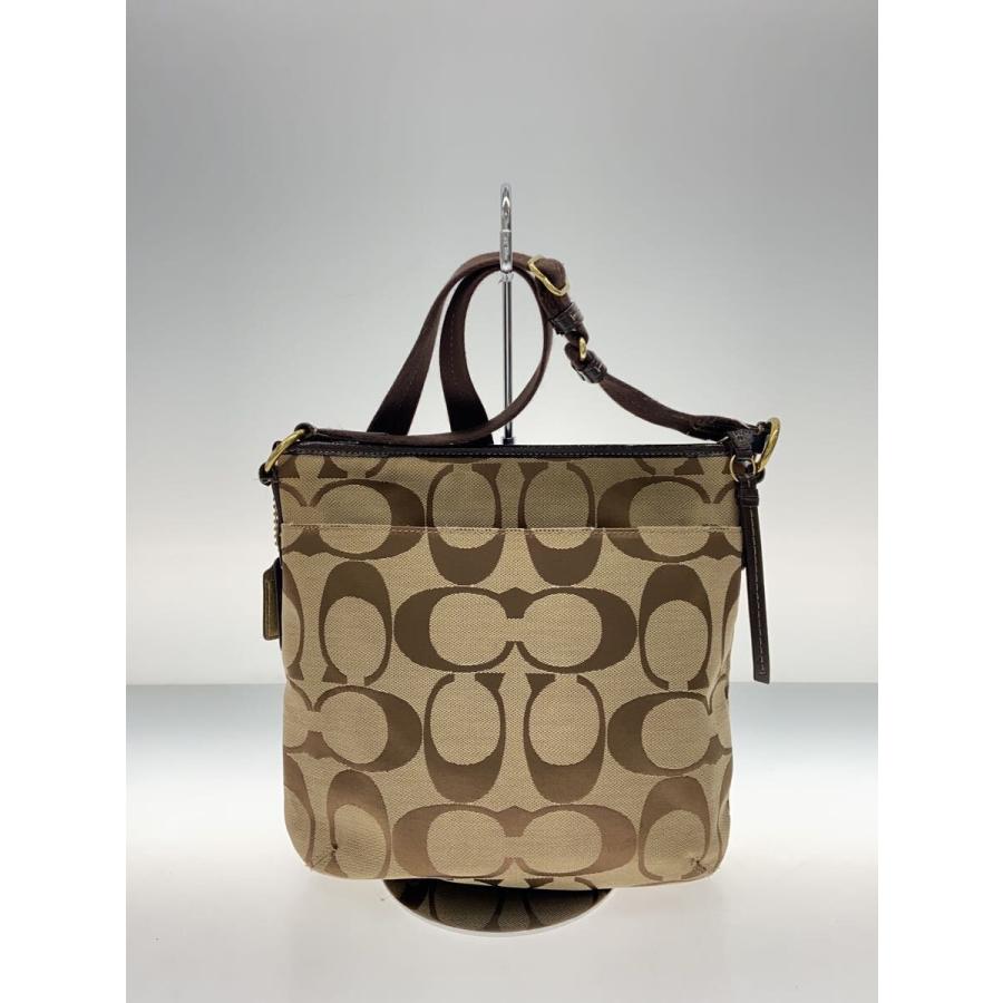 COACH コーチ　シグネチャー　ショルダーバッグ　F21905 ブラウン COACH◇シグネチャー ストライプ ダッフル ショルダーバッグ/ブラウン