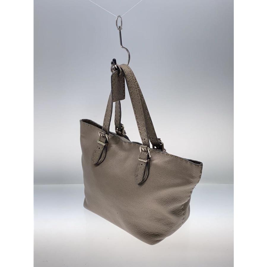 FENDI◇FENDI フェンディ セレリア/トートバッグ/レザー/BEG 
