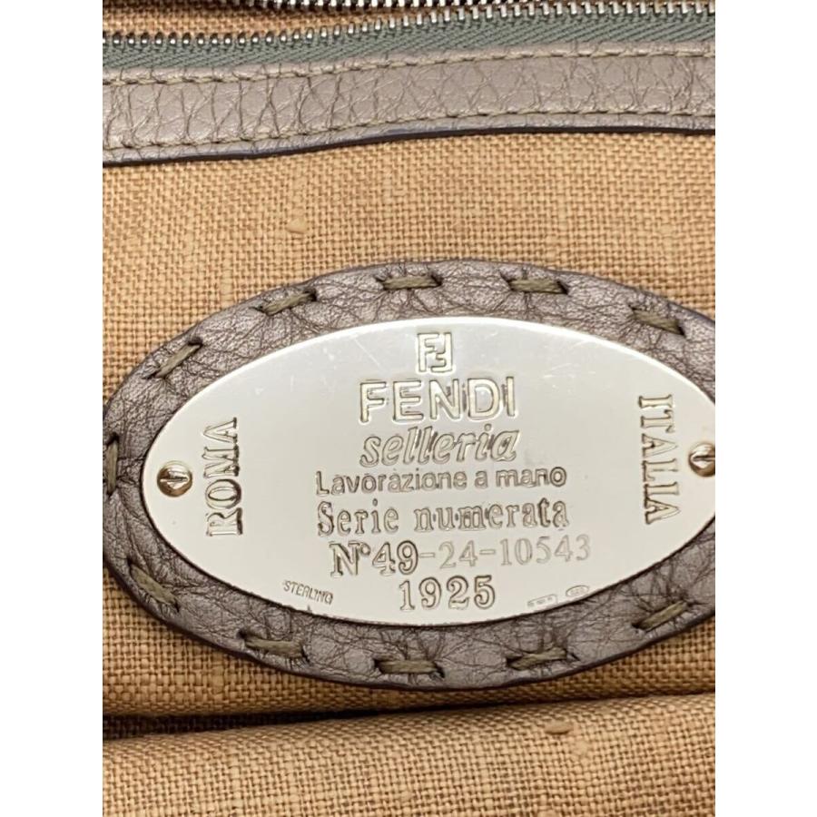FENDI セレリア　トートバッグ　レザー　ホワイト　ベージュ　ロゴ FENDI◇FENDI フェンディ セレリア/トートバッグ/レザー/BEG