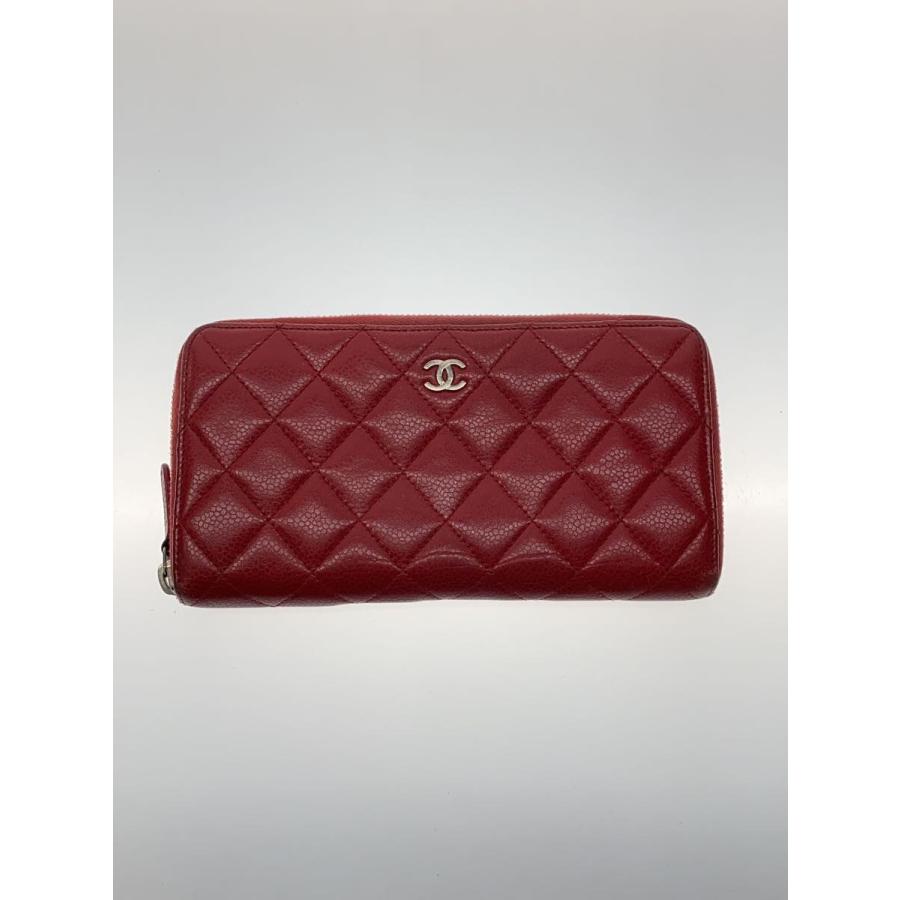 CHANEL◇シャネル/長財布/AP0242/マトラッセ/キャビアスキン/レザー 