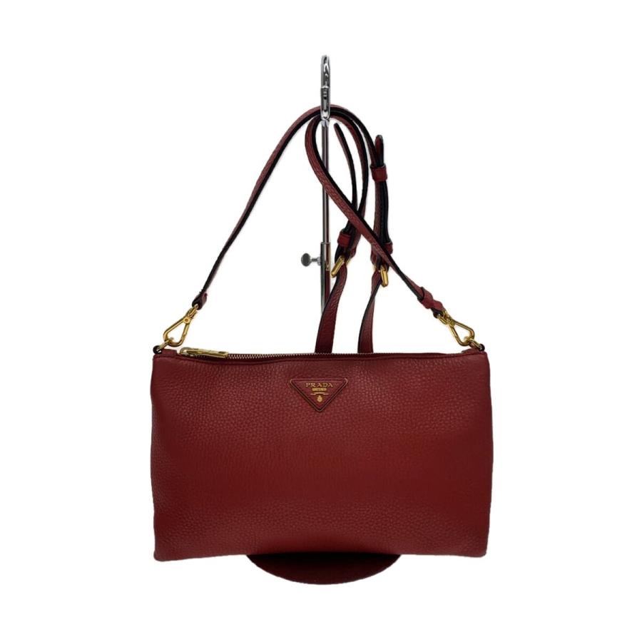 PRADA◇PRADA プラダ ショルダーバッグ/レザー/RED/BT0997 : セカンド