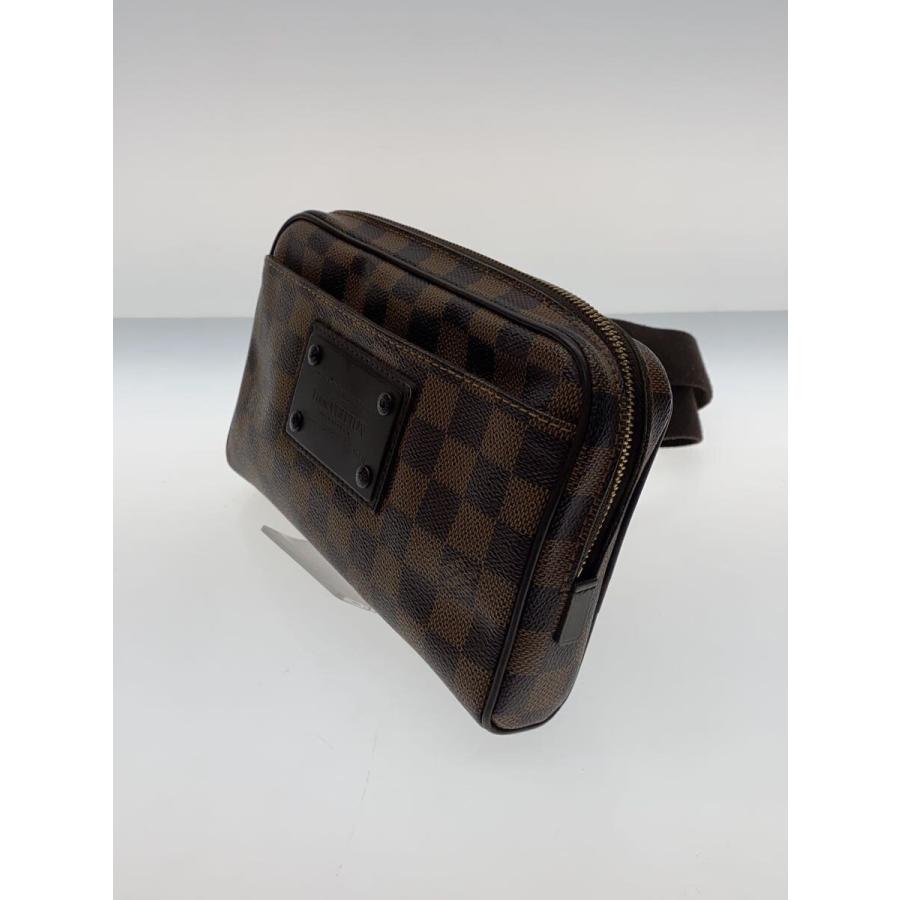 LOUIS VUITTON◇バムバッグ・ブルックリン_ダミエ・エベヌ/ウエスト 