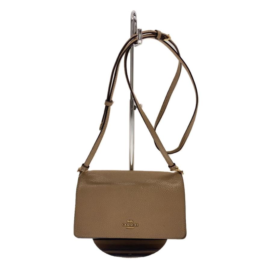 COACH◇COACH コーチ 財布/レザー/BEG/無地/レディース/3037