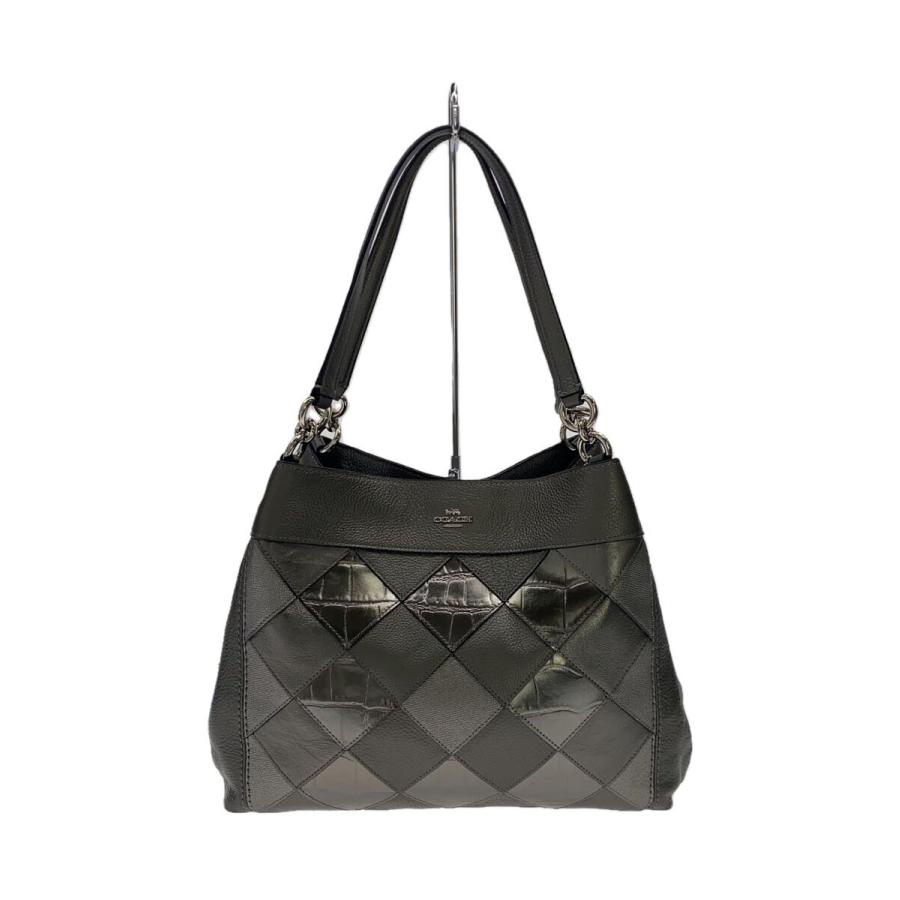 COACH◇レキシー ショルダーバッグ ウィズ パッチワーク/レザー/SLV