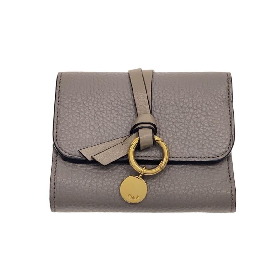 ♡未使用♡ Chloe クロエ レザー 三つ折り財布 グレージュ 箱付き Chloe◇クロエ/3つ折り財布/レザー/GRY/無地/メンズ : セカンド