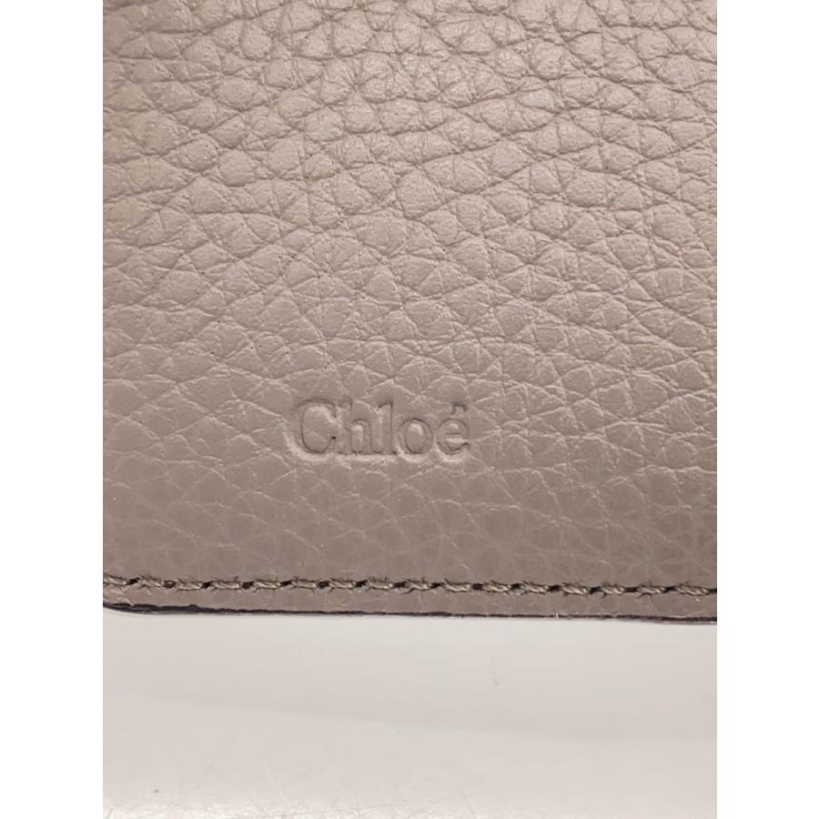 美品✨️ Chloe クロエ Cロゴ 三つ折り財布 レザー グレージュ Chloe◇クロエ/3つ折り財布/レザー/GRY/無地/メンズ : セカンド