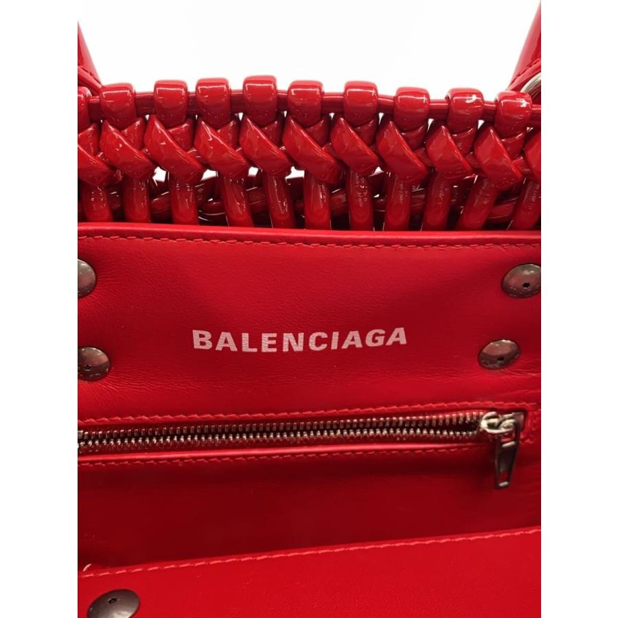 BALENCIAGA◇BISTRO/カゴバッグ/エナメル/レッド/671342 : セカンド 