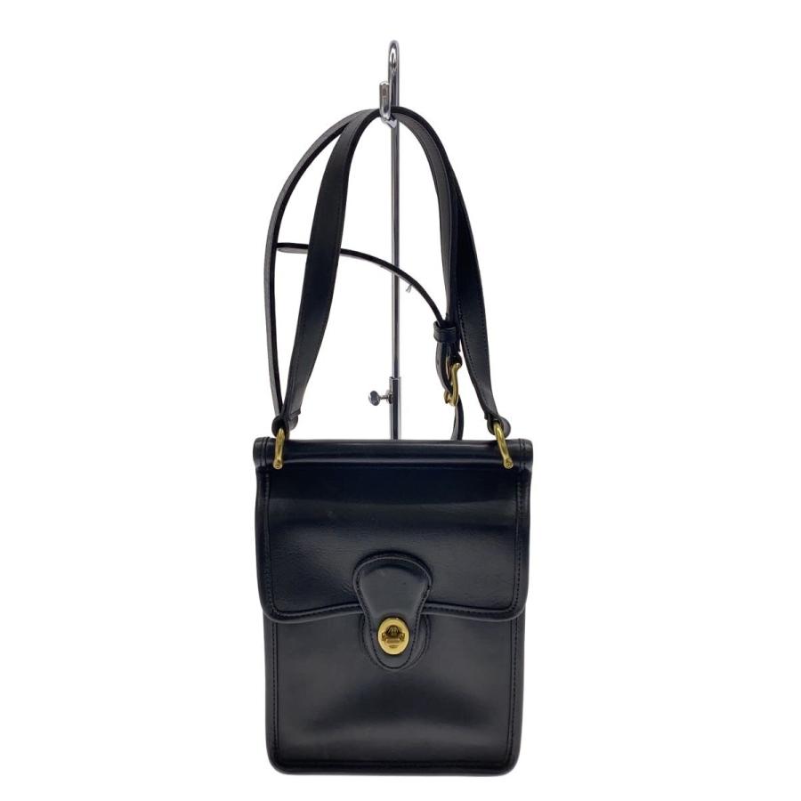 COACH◇オールドコーチ/ショルダーバッグ/レザー/BLK/9930/USA製