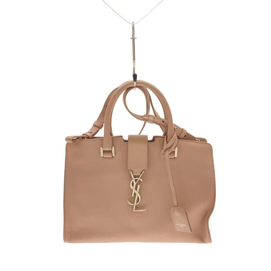 Saint Laurent ベイビーカバス　ハンドバッグ SAINT LAURENT◇ベイビーカバス/ハンドバッグ/レザー/PNK : セカンド