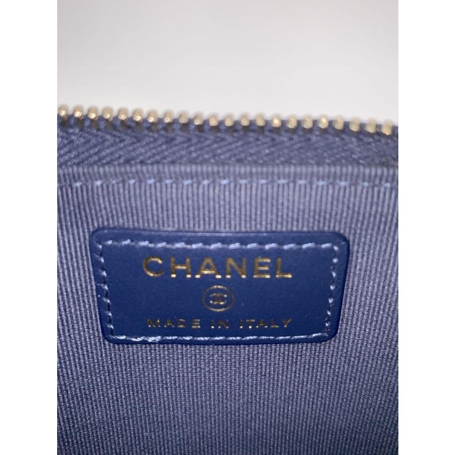 CHANEL◇フラグメントケース/マトラッセ/キャビアスキン/カードケース