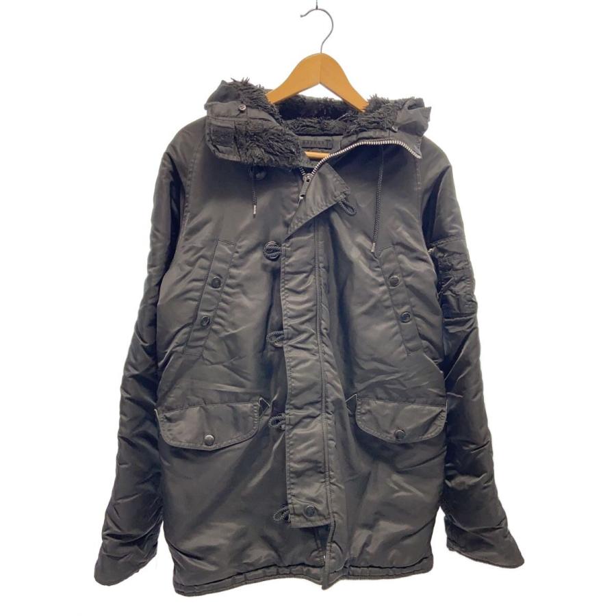 ALPHA INDUSTRIES◇フライトジャケット/M/ナイロン/BLK/N-3B