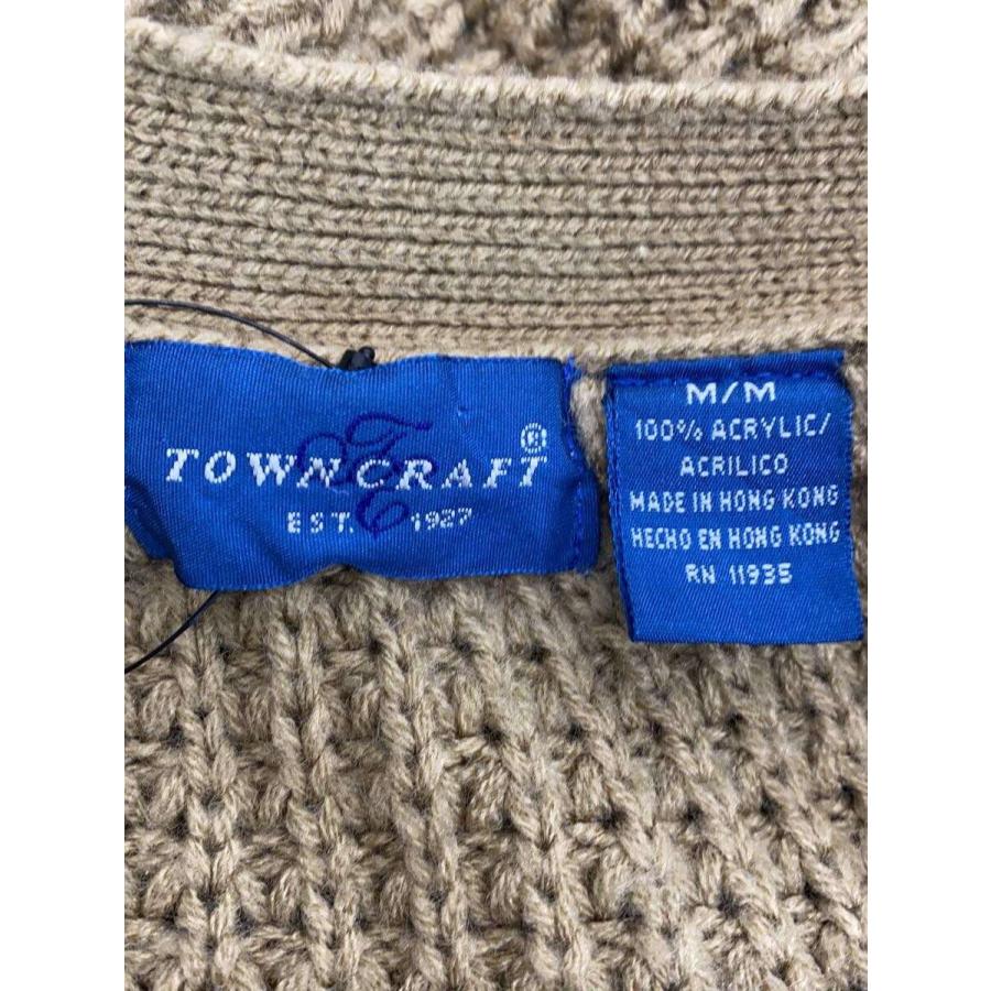 TOWN CRAFT◇カーディガン(厚手)/M/アクリル/BEG TOWNCRAFT（タウン 