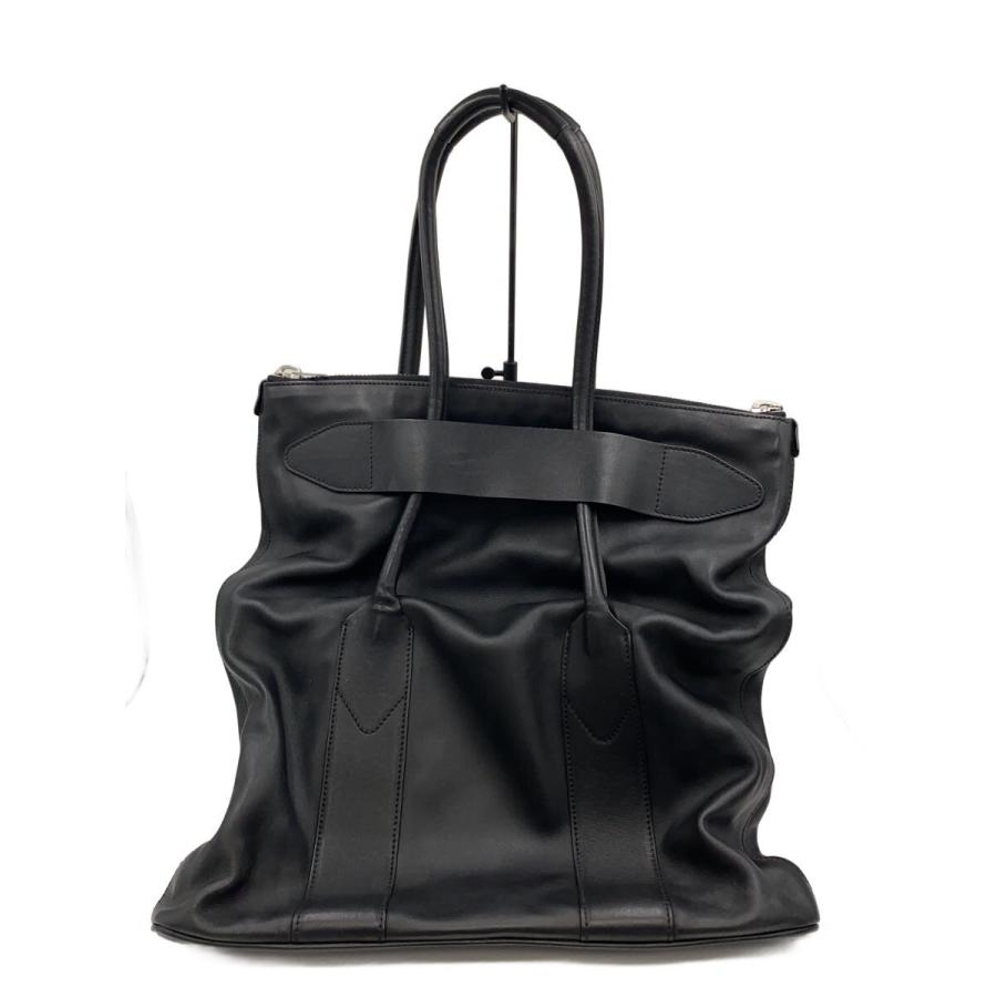 Maison Margiela◆トートバッグ/レザー/BLK/S55WC0070