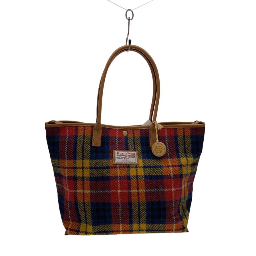 HARRIS TWEED◇トートバッグ/ウール/マルチカラー/チェック/9040102