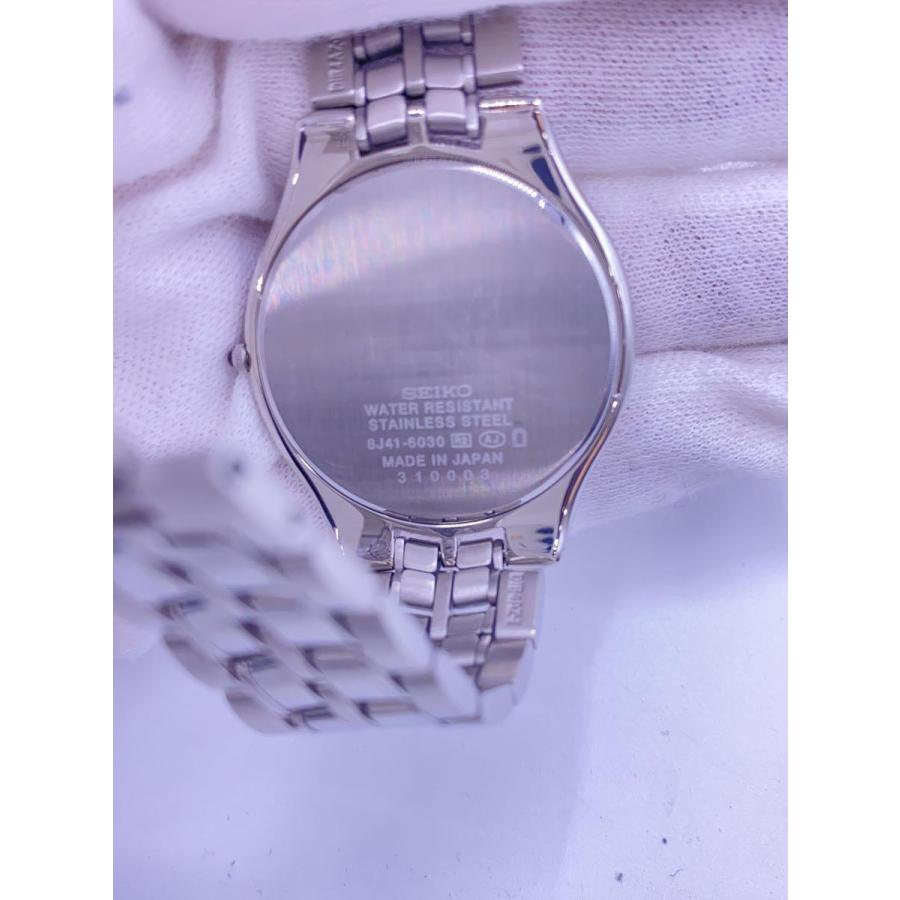 SEIKO◇クォーツ腕時計/アナログ/ステンレス/WHT/SLV/SACL009