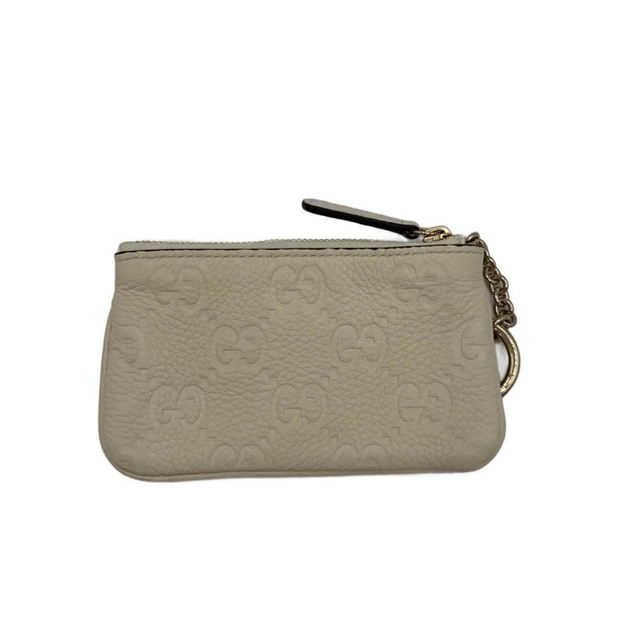 GUCCI◇キーケース/レザー/アイボリー/モノグラム/レディース/815891