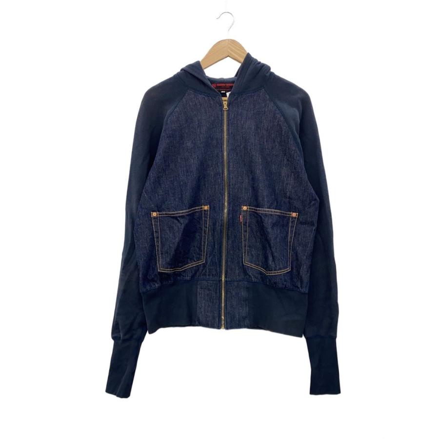 EVISU 裏起毛　パーカー　38 ネイビー EVISU◇パーカー/38/コットン/NVY// : セカンドストリートYahoo!店