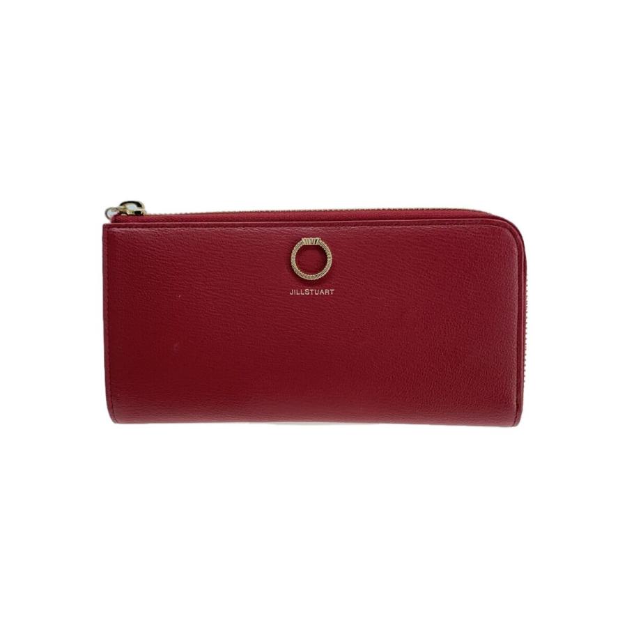 【新品】JILLSTUART L字ファスナー長財布 エターナル レッド　ピンク JILLSTUART◇エターナル/L字ファスナー/長財布/レザー/RED/無地