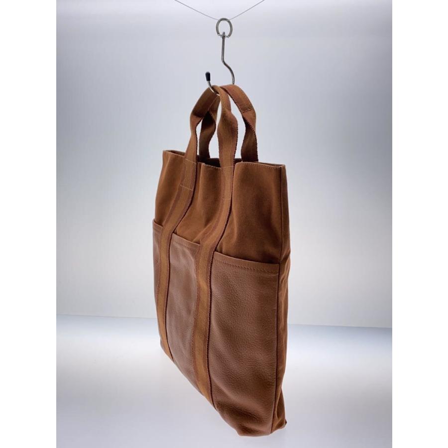 HERMES◇角スレ有/フールトゥ/カバス/トートバッグ/レザー/BRW 【保存 