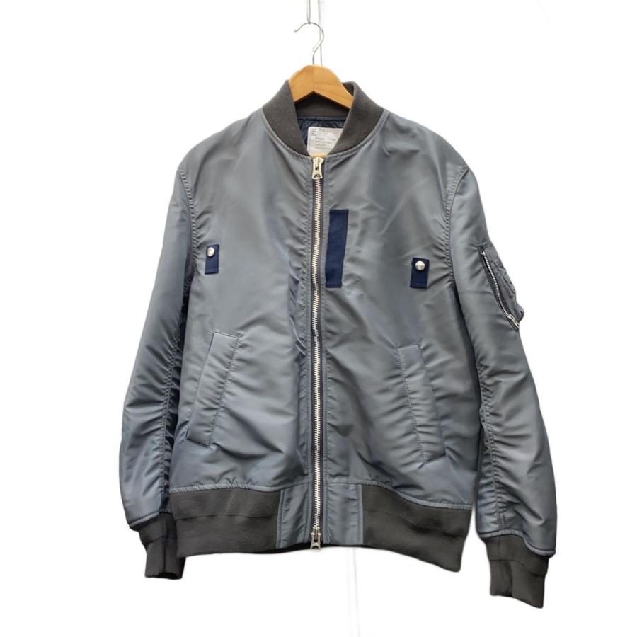 sacai フライトジャケット sacai◇フライトジャケット/3/ナイロン/GRY/SCM-201// : セカンド