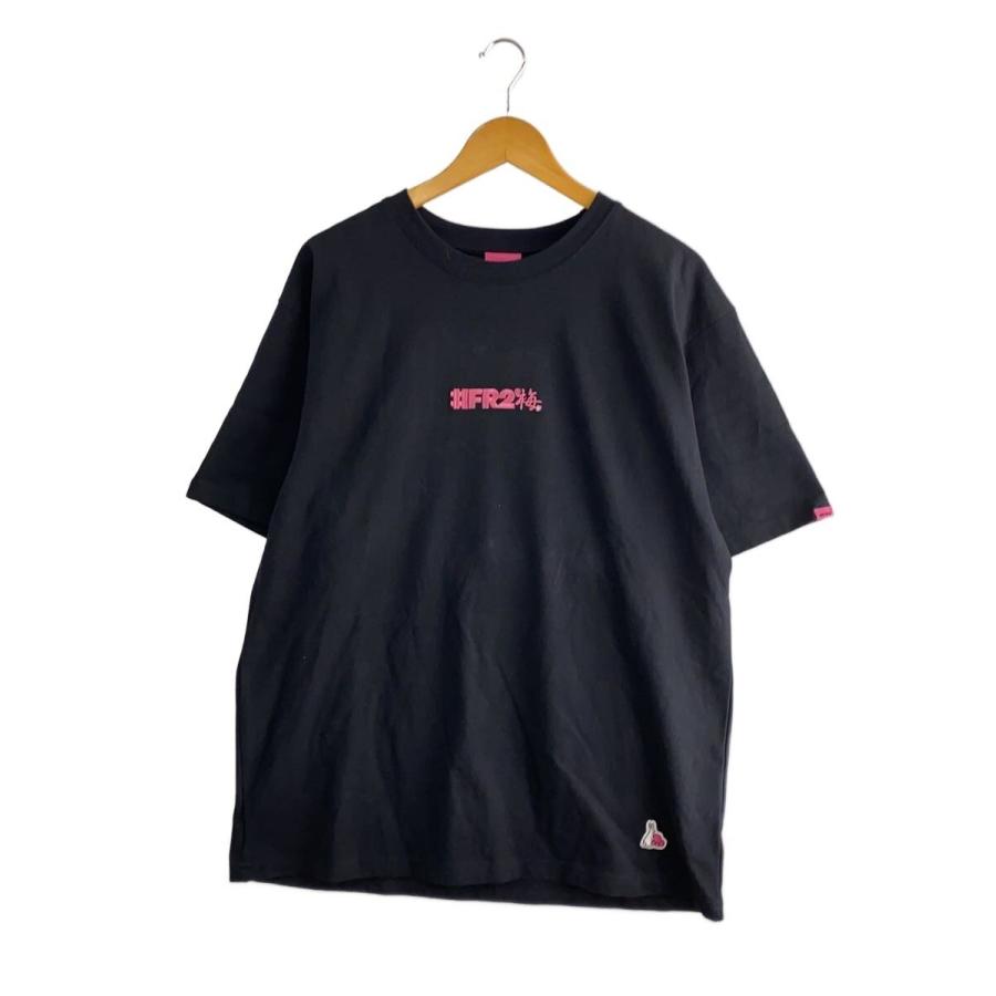 FR2◇梅/BIG刺繍兎FマークTシャツ/L/コットン/BLK// : セカンド