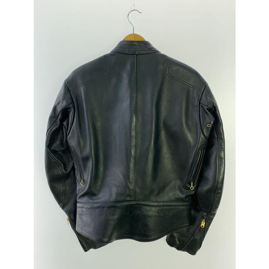 VANSON◇シングルライダースジャケット/38/レザー/BLK VANSON◇シングルライダースジャケット/38/レザー/BLK