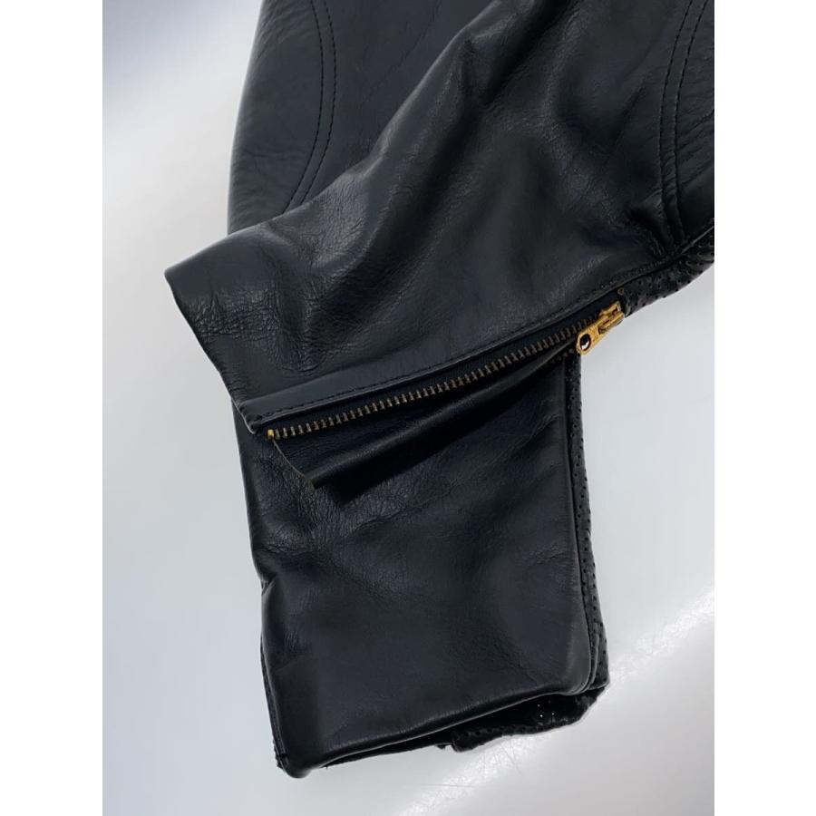 VANSON◇シングルライダースジャケット/38/レザー/BLK VANSON◇シングルライダースジャケット/38/レザー/BLK