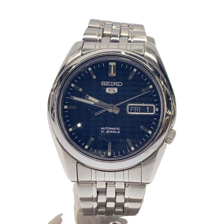 SEIKO / 自動巻腕時計/アナログ/ステンレス/SLV/SLV/7S26-01V0 SEIKO◇自動巻腕時計/アナログ/ステンレス/BLK/SLV/7S26-01V0